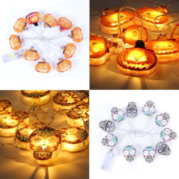 

fengrise 1.5m 10led halloween pumpkin ghost skeletons led light 2020 halloween decor for home horror hallowen party supplies bbydyb bwkf