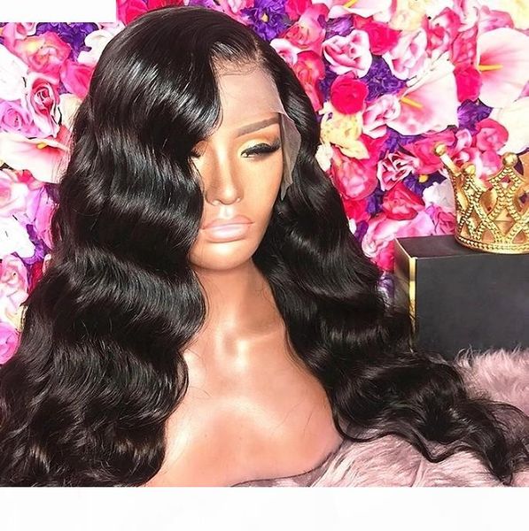 

celebrity wig lace front wigs loose wave natural color 10a grade virgin indian human hair full lace wigs for black wig ing, Black;brown