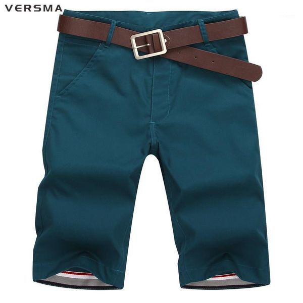 

versma summer men's shorts cotton solid mens cargo shorts fashion slim fit bermuda masculina beach for women without belt1, White;black