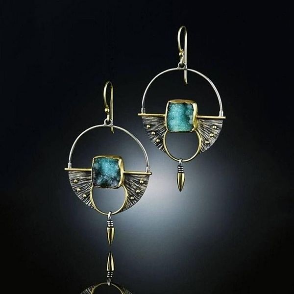 

dangle & chandelier vintage ethnic hollow drop earrings hanging for women female fashion multilayer round jewelry ornament accessories o3d23, Silver