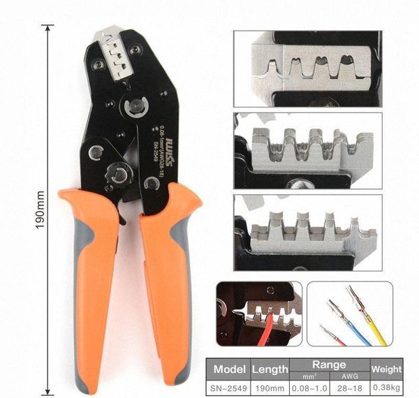 

sn-2549=sn-28b+sn-01bm crimping plier for ph 2.0, 2.5 xh, jst, servo connector plug, d-sub connector multi-tools c wmttvp dh_garden