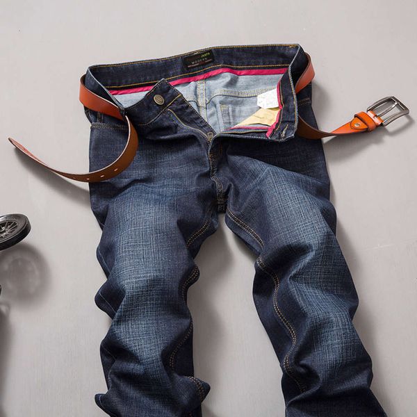 

black jeans men's korean fashion slim straight casual spring long pants, Blue