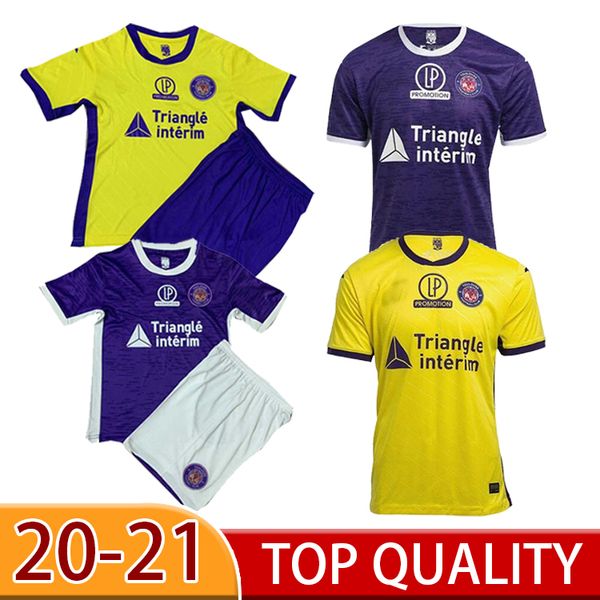 

2020 21 toulouse fc home away yellow soccer jerseys rhys healey anriste deyaegere amian moreira men+kids kit football shirts, Black;yellow