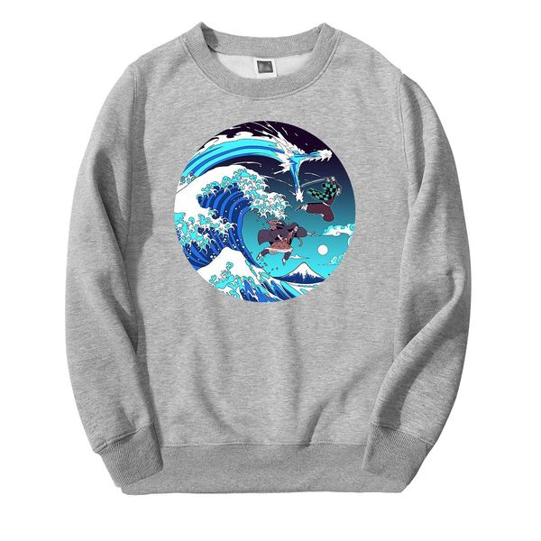 

demon slayer kimetsu no yaiba sweatshirt hoodies men nezuko pullover fleece streetwear crewneck tanjirou japan anime sweatshirts sqcsab