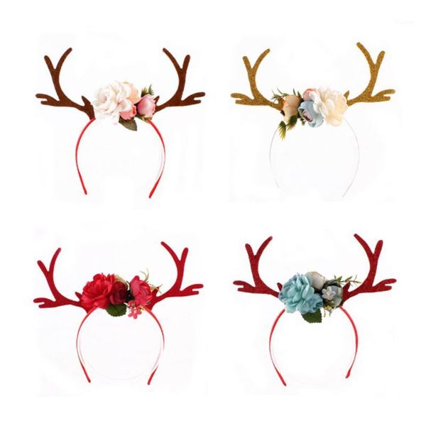 

christmas antlers ear headband hair hoop party kids children hair band gifts1
