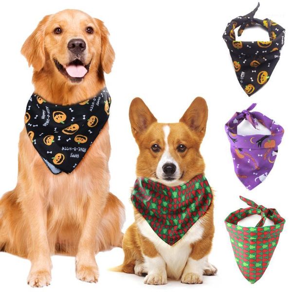 

pet dog bandana halloween christmas saliva bandana bibs pet scarf neckerchief costume accessory puppy cats dog scarf1