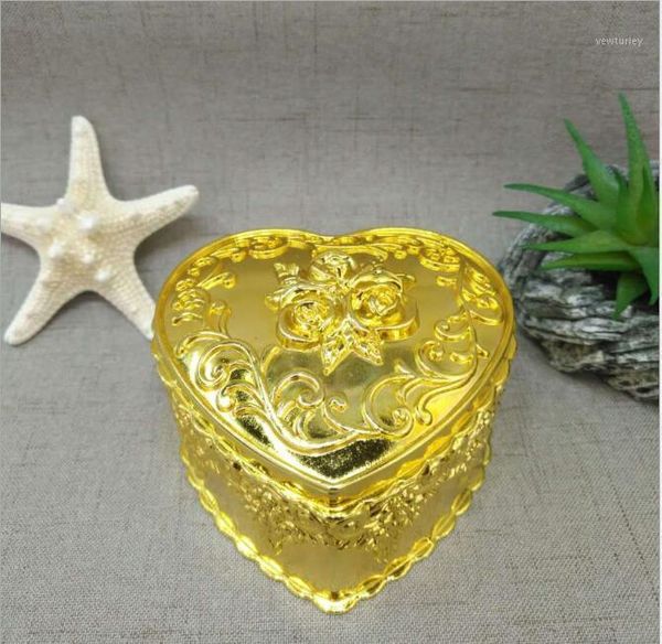 

gift wrap golden silver heart shape plastic flower bridal shower chocolate boxes ,lj41
