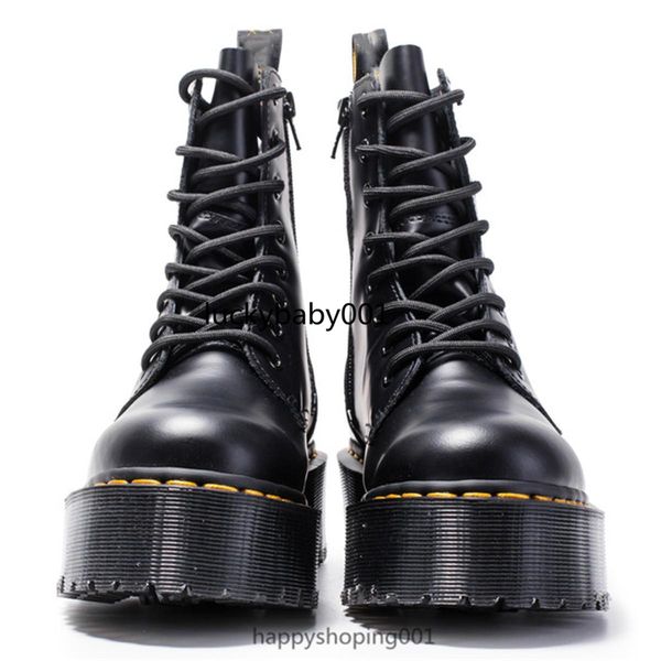 

2021 platform 8-hole plus fleece martin boots 1460 jadon fashion women boots black and white martins, Black;red