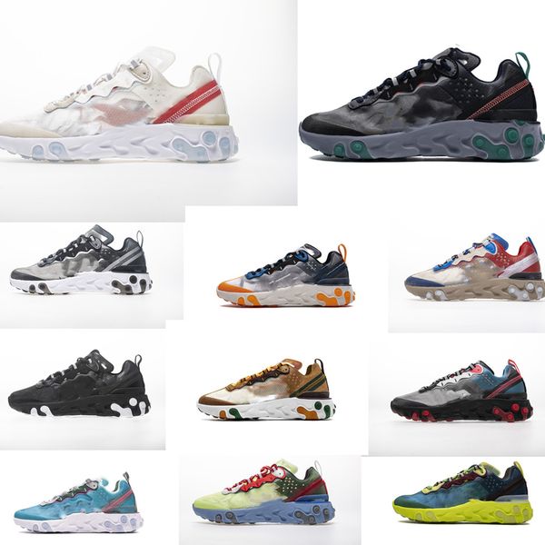 

react vision chaussures type gore-tex element 2020 55 87 running shoes for men women honeycom bred mens womens trainers sports sneakers, Black