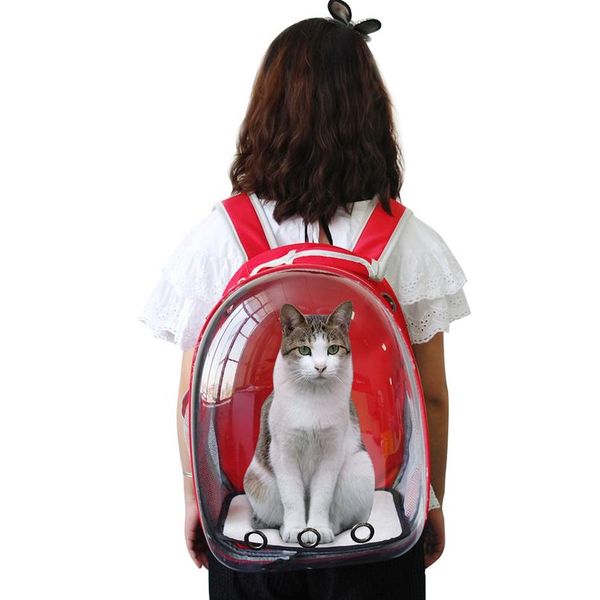 

breathable pet cat carrier bag transparent space pets backpack capsule bag for cats puppy astronaut travel carry handbag sqcgdx