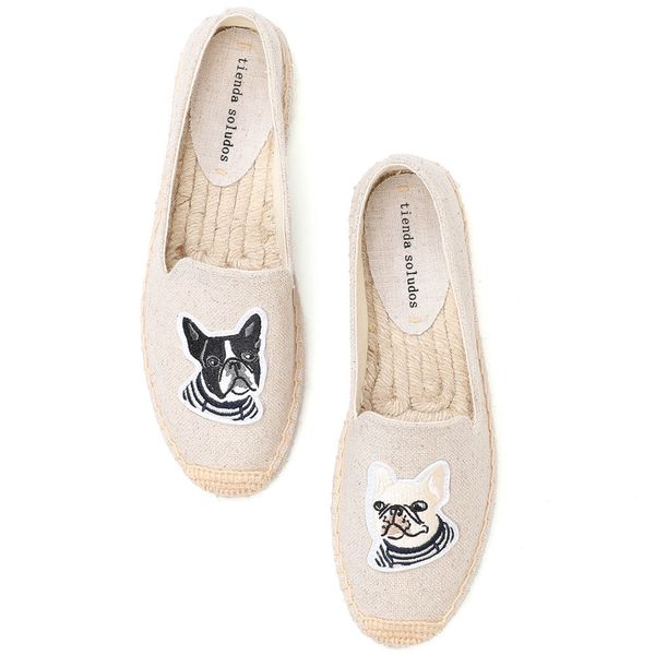 

tienda soludos espadrilles flats 2019 promotion zapatillas mujer casual sapatos arrival retro vintage lazy's flat for female 1006, Black;white