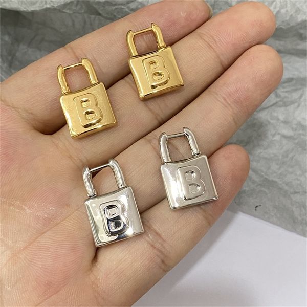 

new style earrings female cool simple metal earrings exclusive design jewel, Golden