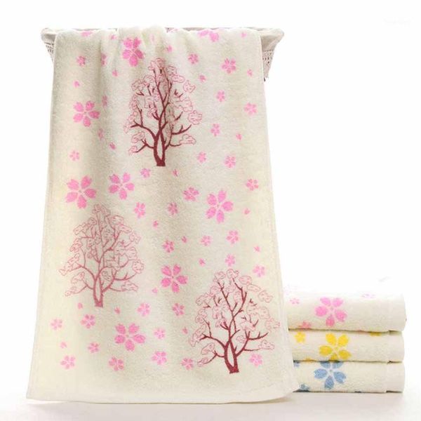 

quality face towel tree flower bath printed spa soft kitchen cotton hand for adults thick seaside home 32*73cm l serviette1