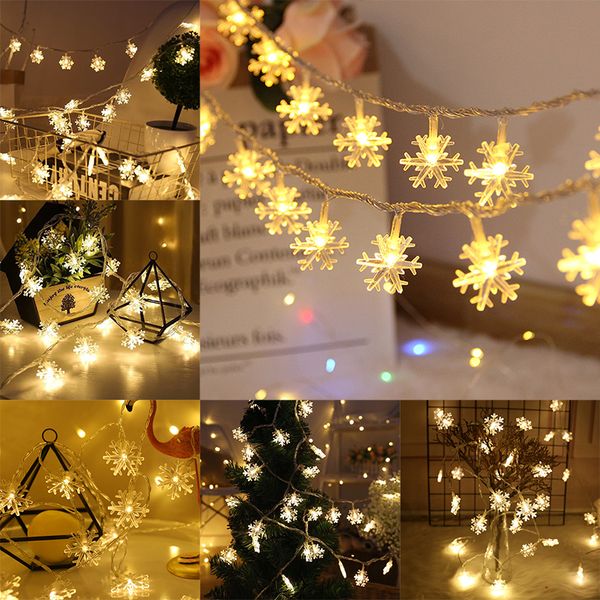 

snowflake led light merry christmas tree decoration for home garland wreath ornament table decor 2020 xmas gift new year