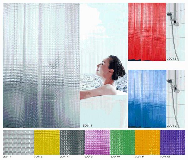 

shower curtains creative bathroom curtain 3d square round waterproof thickening anti mildew eva environmental protection material