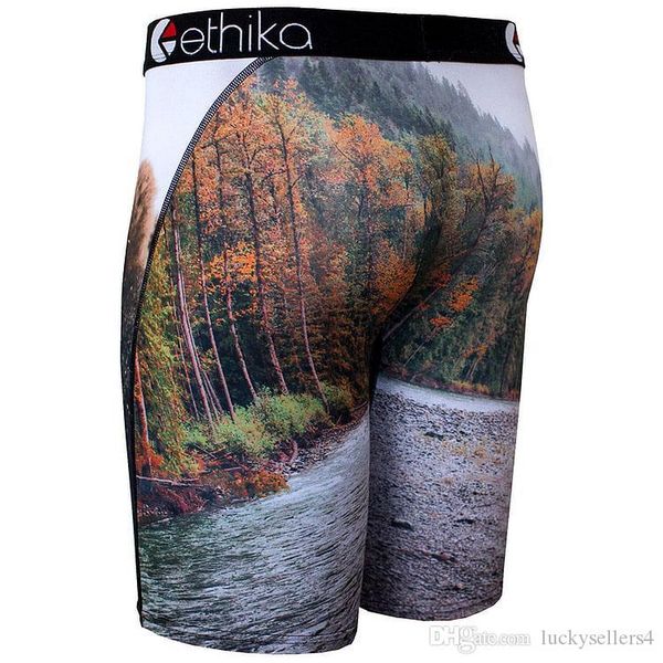 

ethika men's staple collage underwea boxers trunk sports hip hop rock excise underwear skateboard street fashion streched legging quick, Black;white