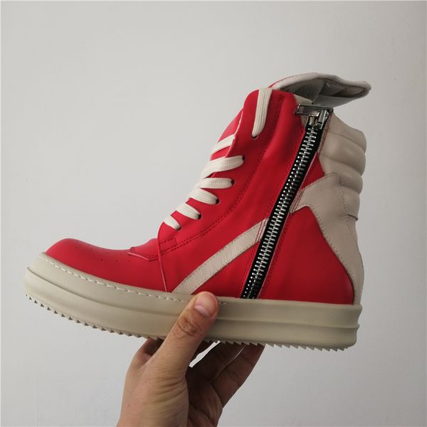 

red boots shoes men 2022 spring leather boots for men pink zapatillas hombre p30d50, Black