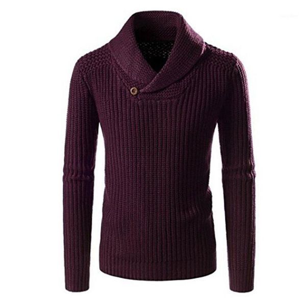 

men sweater warm comfortable solid color pullover sweater soft warm knitted winter autumn-b51, White;black
