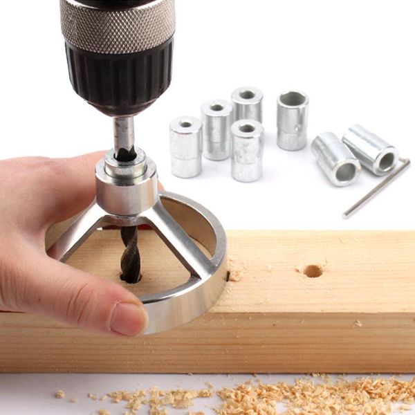 

professional hand tool sets stainless steel vertical drill guide hole puncher fixtures wood positioning doweling jig locator for diy carpent