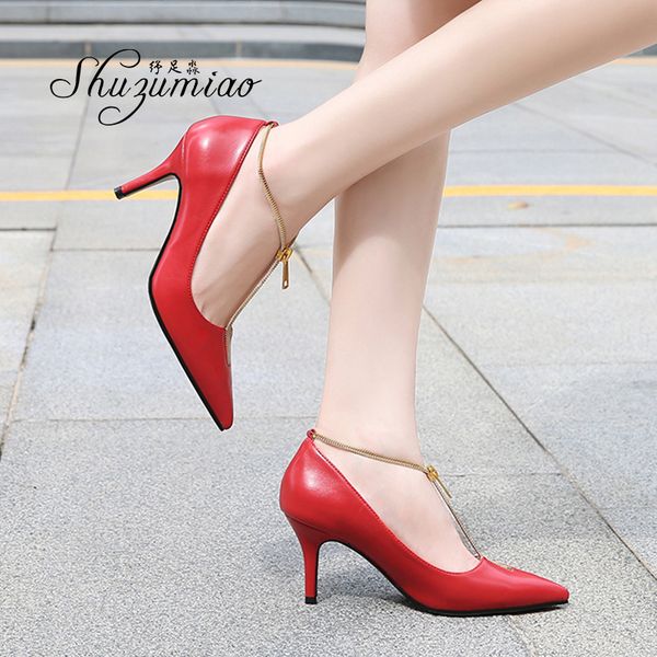 

2020 the women's solid-colored 2020 new fall to shallow mouth stiletto high heels 7.5cm office shoes 19nx, Black