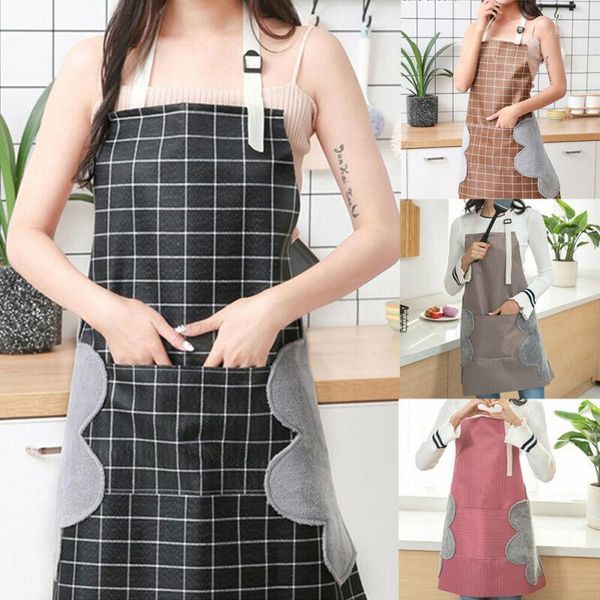 

waterproof aprons women cute cartoon apron kitchen restaurant cooking bib aprons1