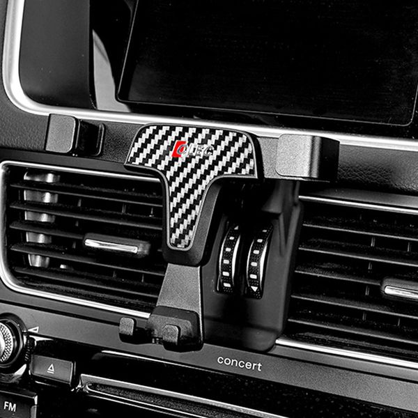 

для audi q5 2008- пластиковые сплава углерода кронштейн автомобиля держатель мобильного телефона air vent mount stand 1 комплект