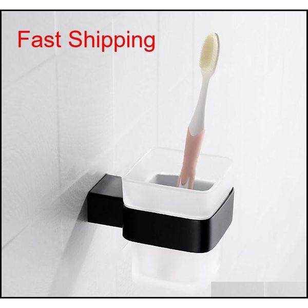

stainless steel black plated toothbrush cup holders single toothbrush glass cups holder b qylnlf new_dhbest