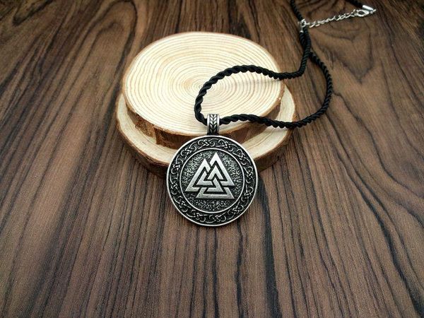 

1шт dropshipping мужчин моды ретро valknut викинг ожерелье кулон ожерелье скандинавского скандинавские викинги ювелирного kolye, Silver