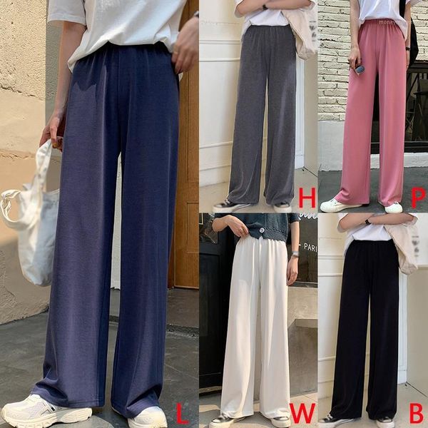 

women's pants & capris women summer style loose korean wild high waist straight casual pants1, Black;white