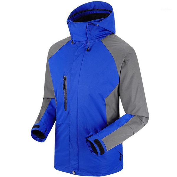 

outdoor jackets&hoodies brand winter men waterproof windproof mountaineering jackets sportswear softshell jacket fishing skiing1, Blue;black