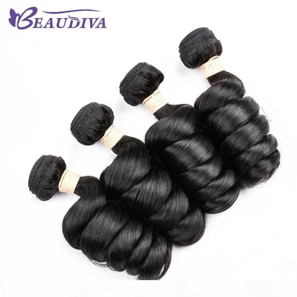 

8a malaysian loose wave hair bundles100% human hair extensions malaysian virgin hair 4 bundles loose wave no shedding&tangle, Black