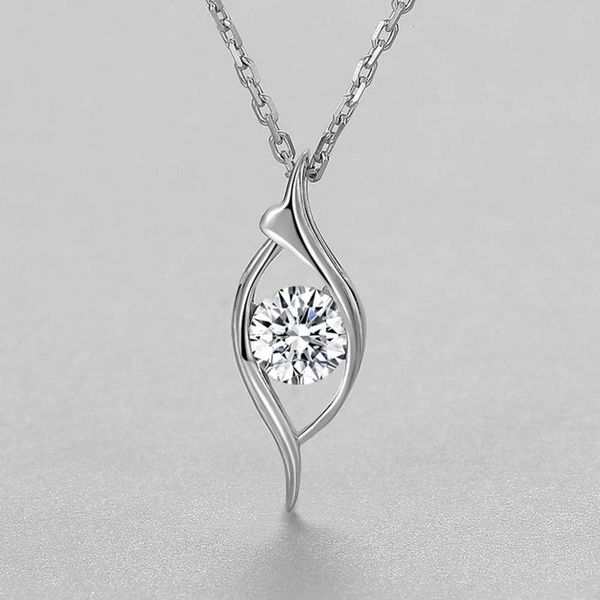 

luxurys designers fashion ydz101 sterling silver 45 point simulation simple women's pendant with no chain and zircon 925 pendant