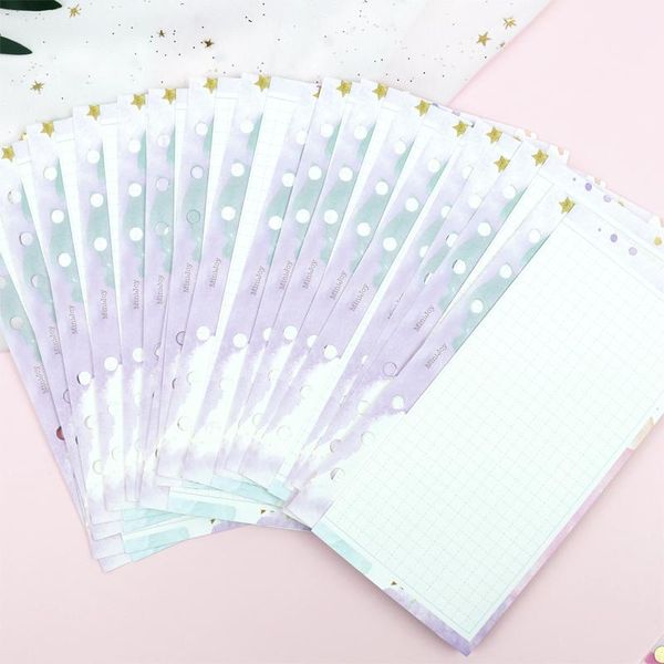 

fromthen fantasy grid бумаги наполнитель бумаги наполнение бумаги для a5a6 binder ноутбук 20 листов комплектующих аксессуаров школьные канцт, Purple;pink