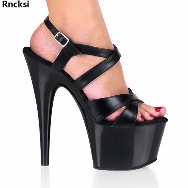 

rncksi new white 17cm high-heeled sandals dance shoes dancing shoes model high heels women's, Black