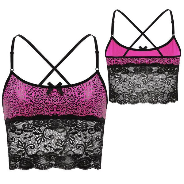 

mens lace sissy lingerie erotic spaghetti straps cross back leopard printed gay male tanks lace spliced camisole vest crop, Red;black