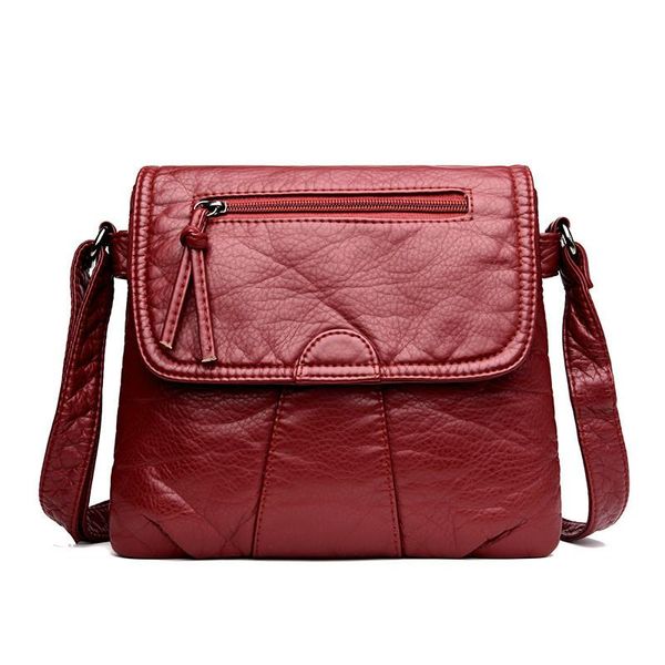 

small women messenger bag soft washed pu leather crossbody bag ladies bags female handbag purses bolsa feminina bolsos muje