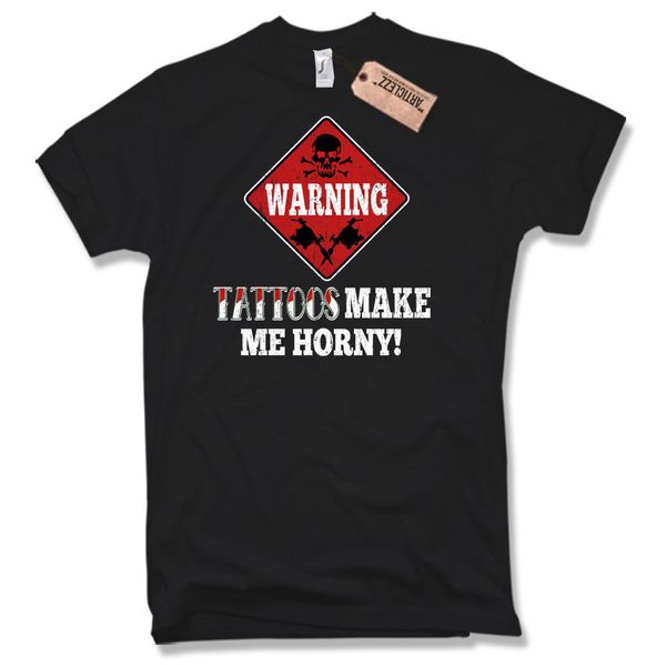 

fashion t-shirt warning tattoos make me horny oldschool funshirt tatowierer biker skull tee shirt sport hooded sweatshirt hoodie