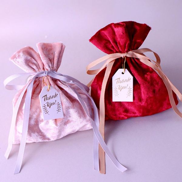 

gift wrap 30pcs/lot bag velvet cloth wedding candy box packaging baby shower boxes for party favors bags event supplies