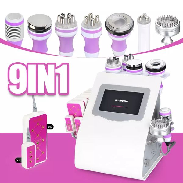 9 in 1 macchina dimagrante 80K ultrasuoni cavitazione lipolaser riduzione del grasso modellatura del corpo perdita di peso rimozione del grasso massaggiatore attrezzature per saloni di bellezza