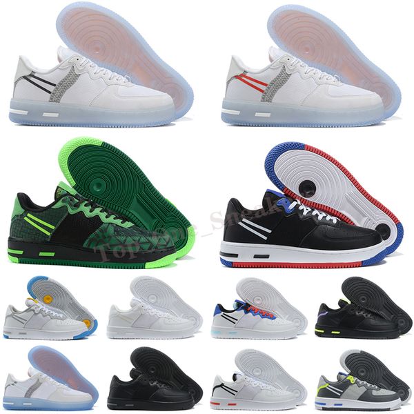 

2020 forces men women platform shoes 1 low shadow coral pink pale ivory triple white black aurora spruce aura flax skateboard sports sneaker