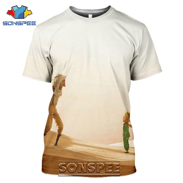 

the little prince cartoon movie rose 3d print shirts humor anime graphic men clothing