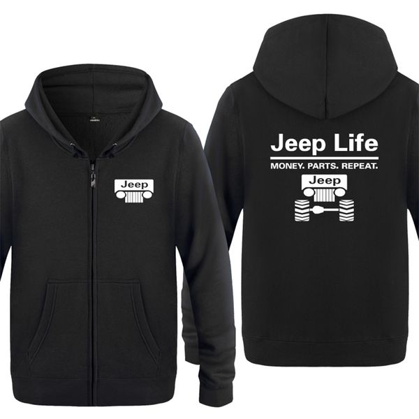 Car Life - Money Parts Repeat Neuheit Kreative Sweatshirts Männer Herren Reißverschluss Kapuzenpullover Fleece Hoodies Cardigans 201020