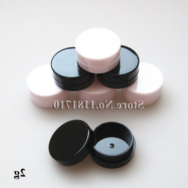 

48 unids / lot 2g plastic refillable bottle for uv resistant white and black eye ointment