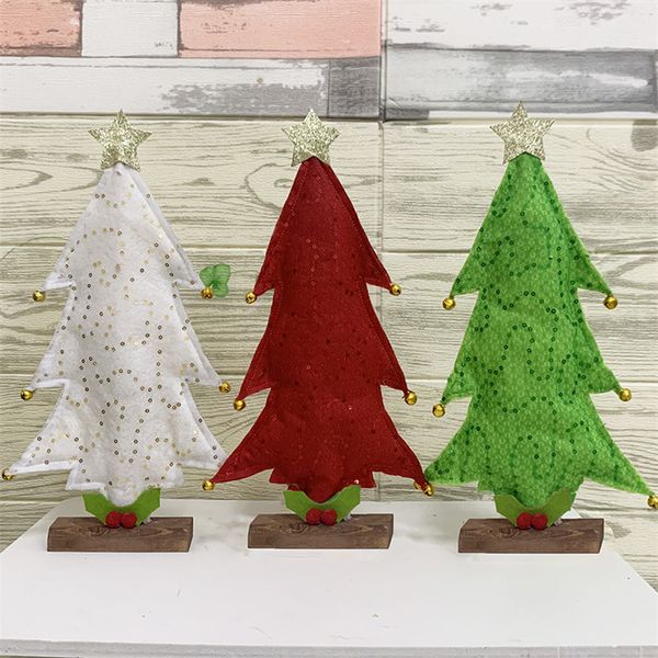 

christmas gifts table led small xmas tree new year home holiday decorations white red green 2aa battery operated jk2011xb