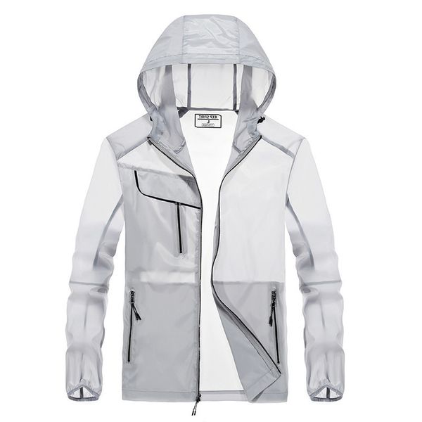 

sun protection men's clothing lightweight hooded breathable summer jacket outdoor sports handsome mens jackets and coats, Black;brown