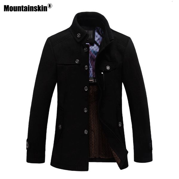 

mountainskin men's woolen coat winter fleece warm jackets thermal slim fit fashion trench outerwear mens brand clothing sa625