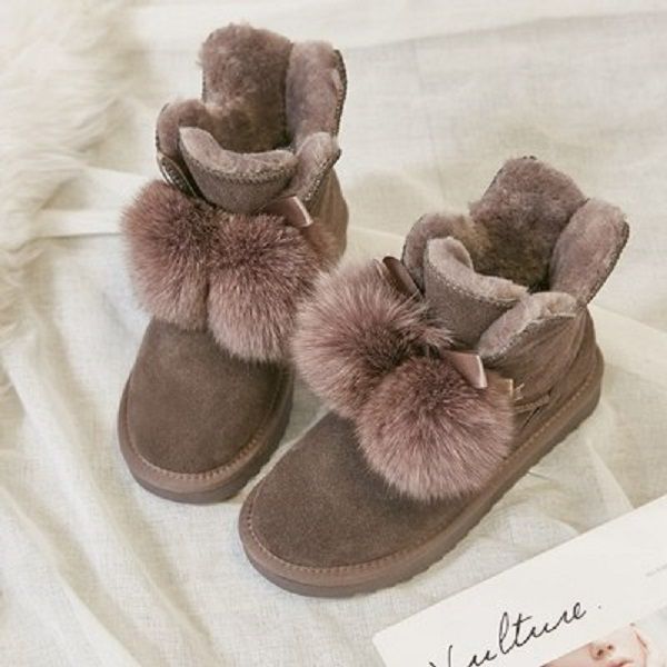 

2021 designer boot for women winter snow boots short black grey pink fashion girl outdoor shoes szie 36-40