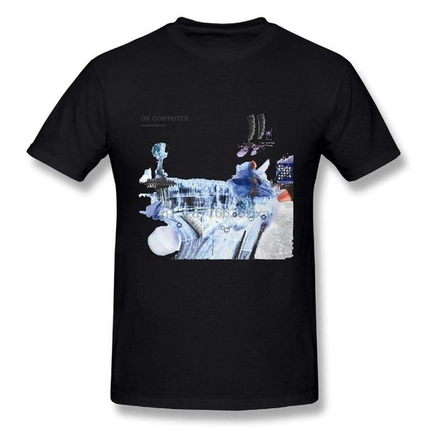 

mens ok computer radiohead music casual style walk white tee short sleeve sport hooded sweatshirt hoodie