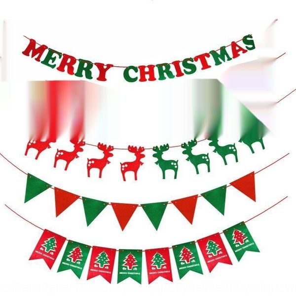

new style felt decoration pendant decoration la huala banner pendant pull flag pull flag christmas tree snowflake christmas supplies fxoam f