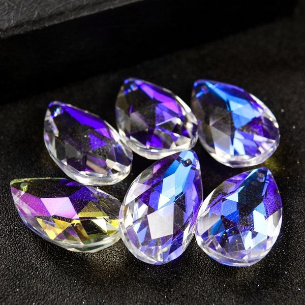 

2 5pcs austrian ab crystal jewelry drop pendant glass multicolored prism crystal lamp wedding pendant diy teardrop hanging decor h bbyriv